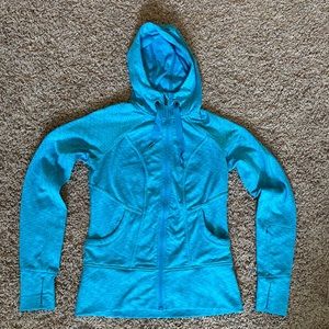 Athleta Blue Space Dye Strength Hoodie Size S